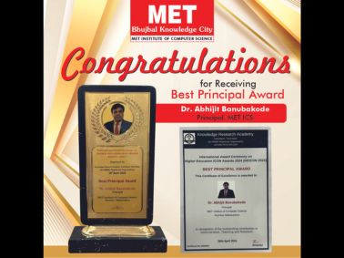 MET Academician Receives Prestigious \'Best Principal Award\'