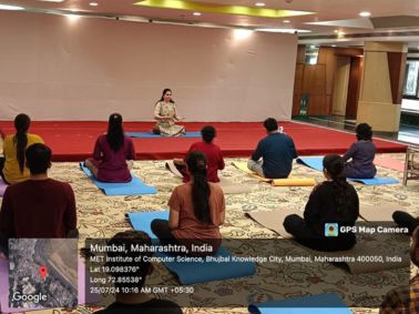 Refreshing yoga session by Dr. Munshi